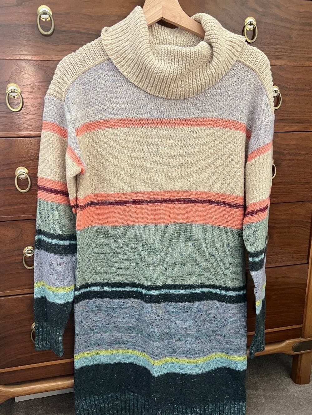 Anthropologie Daily Practice NWT Striped Turtleneck Sweater Dress Small